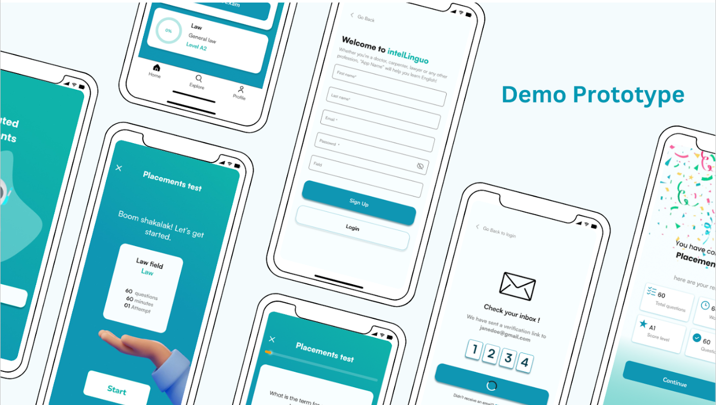 Screenshot of the Intellinguo AI-powered learning platform.